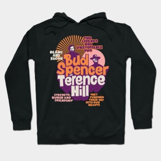 Nostalgic Tribute to Bud Spencer and Terence Hill - Iconic Duo Illustration Hoodie